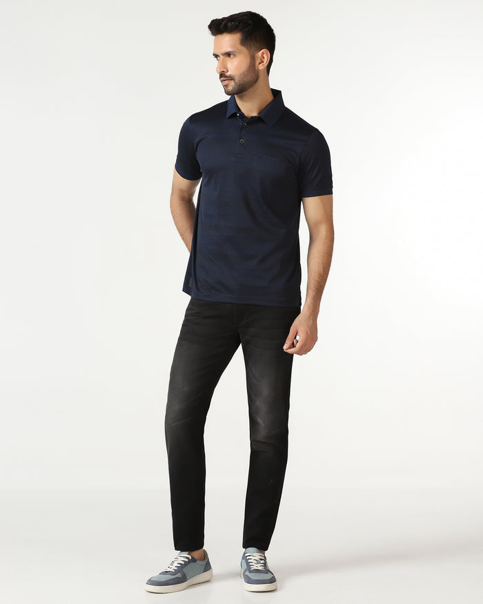 Navy Stripe Polo - Tip