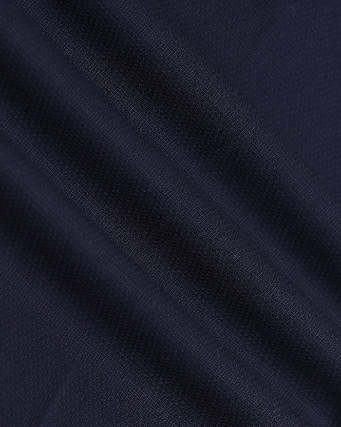 Navy Techno Waist Textured Trouser - Billy