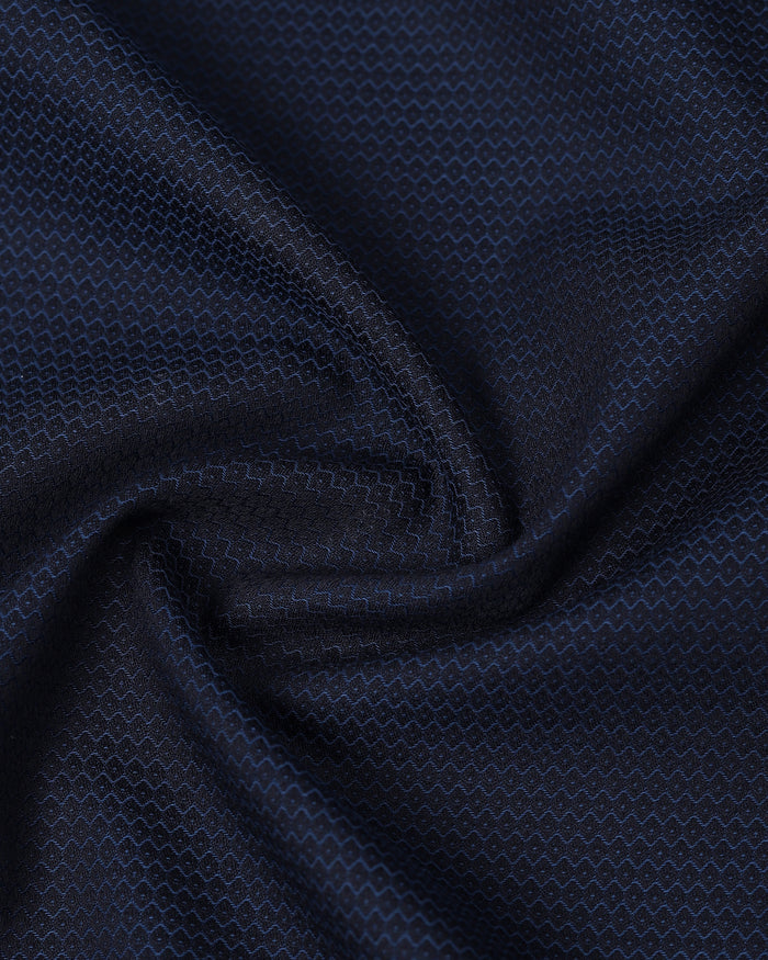 Navy Textured Shirt - Robin
