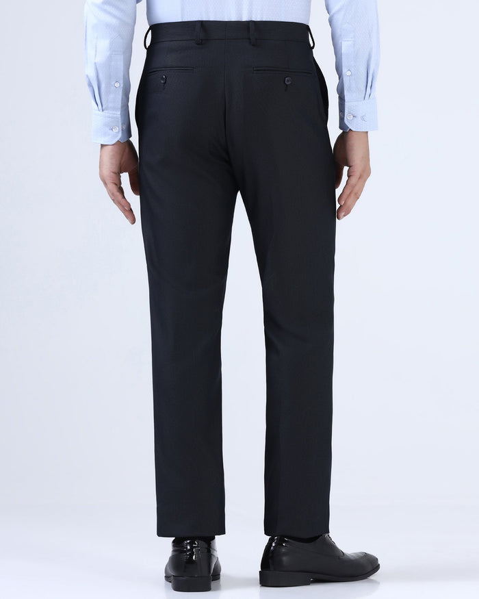 Navy Textured Trouser - Alan
