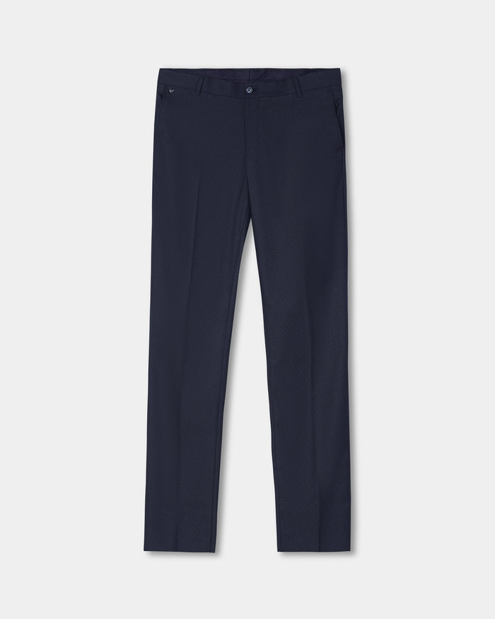 Navy Textured Trouser - Alan