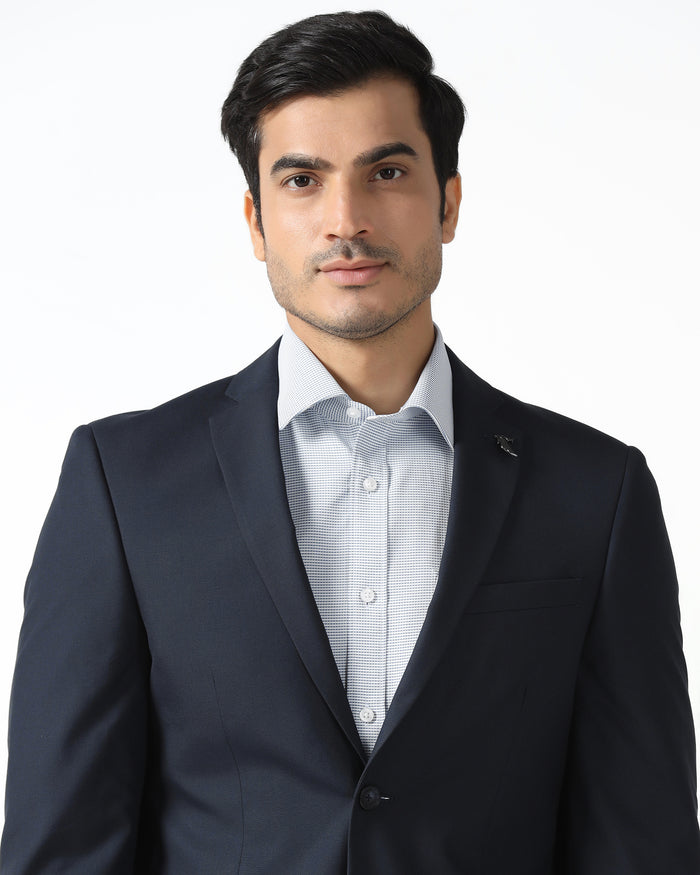 Navy Two Piece Solid Suit - Jorris
