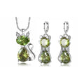 Necklace Earrings Set Kitty  Set       ID A112 - 1112 - foxberryparkproducts