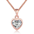 Necklace  Heart n 18K Rose Gold Plated                  ID A112 - 1162 - foxberryparkproducts