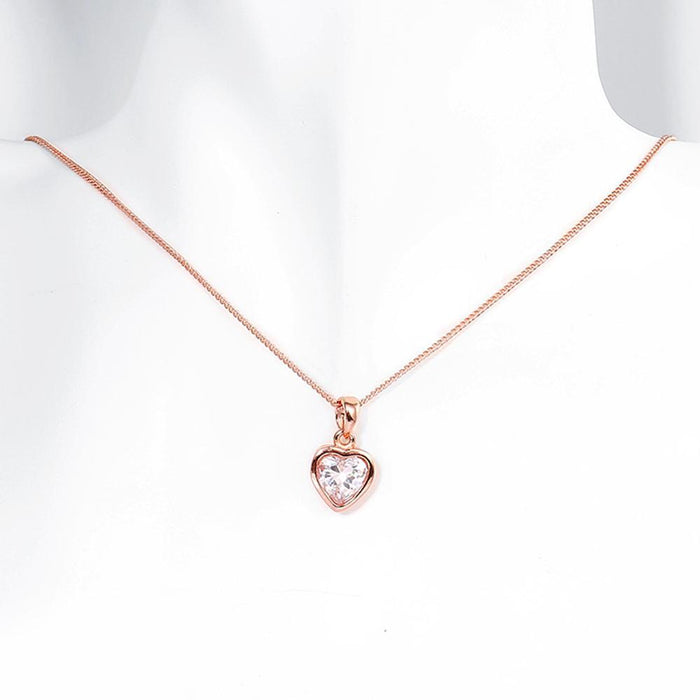 Necklace  Heart n 18K Rose Gold Plated                  ID A112 - 1162 - foxberryparkproducts