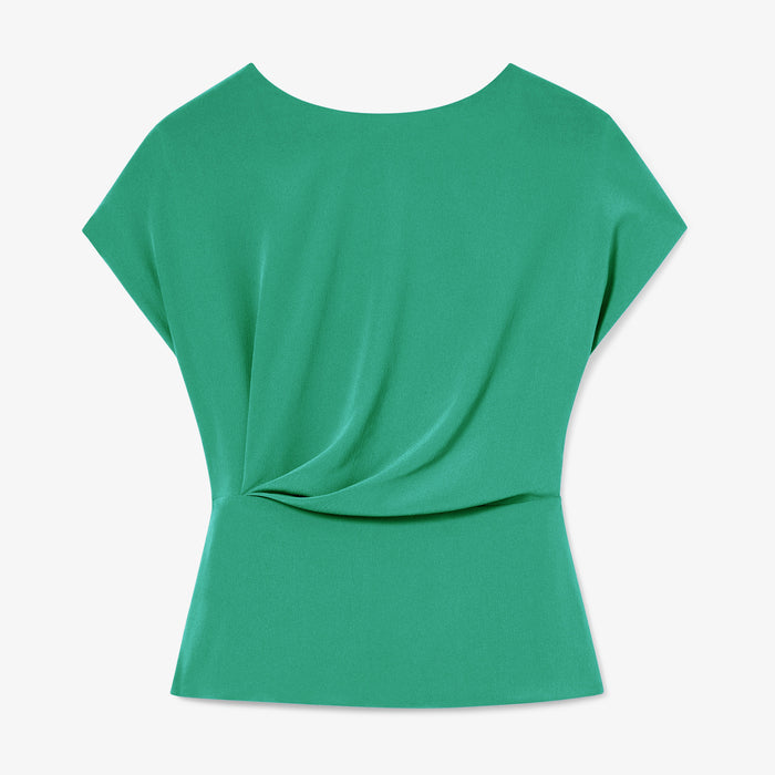 Packshot image of the nora top in clover | Still