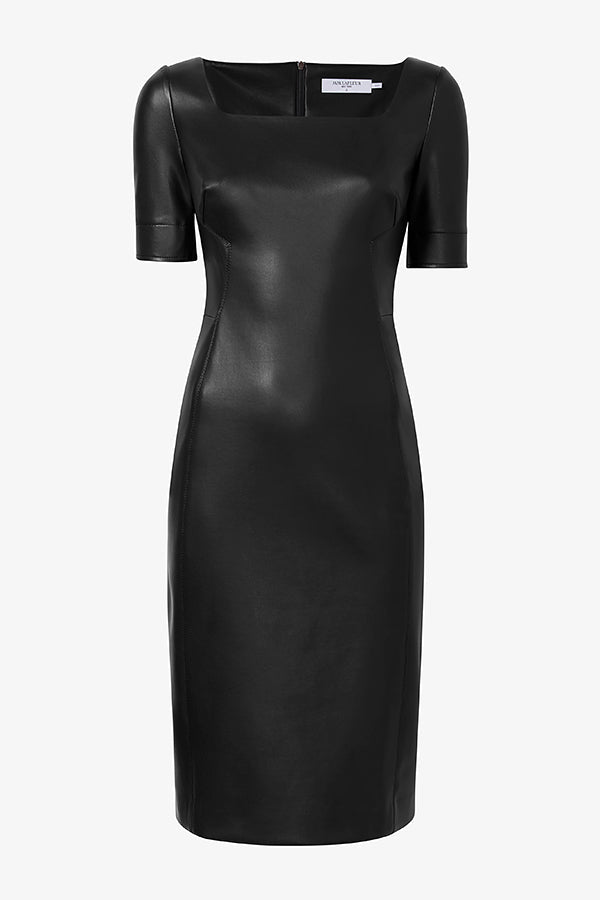 Packshot image of the noa dress in black | Exclude