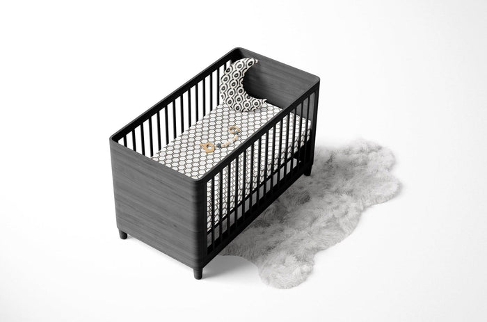 Modern Baby Crib Sheet Black White, Baby Bedding, Big Kid Toddler Bedding, Modern Nursery Decor, Made in the US | Pippa + June