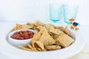 Nora Fleming chip & dip - pinstripes