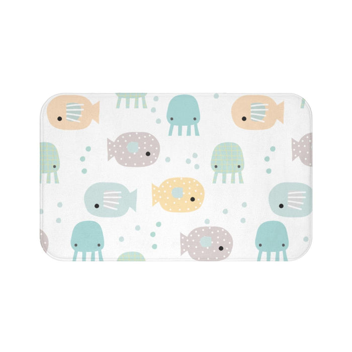 Kids Bath Mat Hot Nautical Fish Gender Neutral, Kids Shower Mat, Kids Bathtub Mat, Kids Bathroom Decor,  Kids Bathroom Accessories, Kids Modern Decor, Made in the USA | Pippa + June