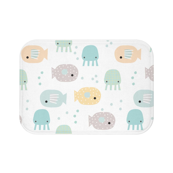 Kids Bath Mat Hot Nautical Fish Gender Neutral, Kids Shower Mat, Kids Bathtub Mat, Kids Bathroom Decor,  Kids Bathroom Accessories, Kids Modern Decor, Made in the USA | Pippa + June