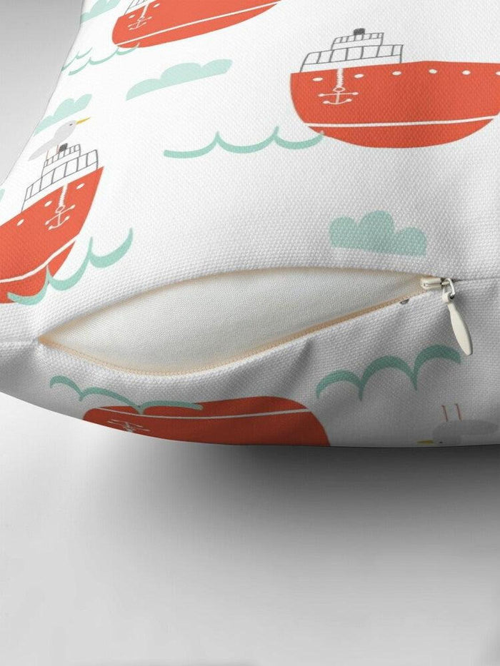 Boys Throw Pillow Nautical Ocean, Boys Bedding, Boys Nursery Decor and Accessories, Made in the USA | Pippa + June