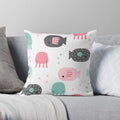 Girls Throw Pillow Ocean Fish, Girls Bedding, Girls Nursery Decor and Accessories, Made in the USA | Pippa + June
