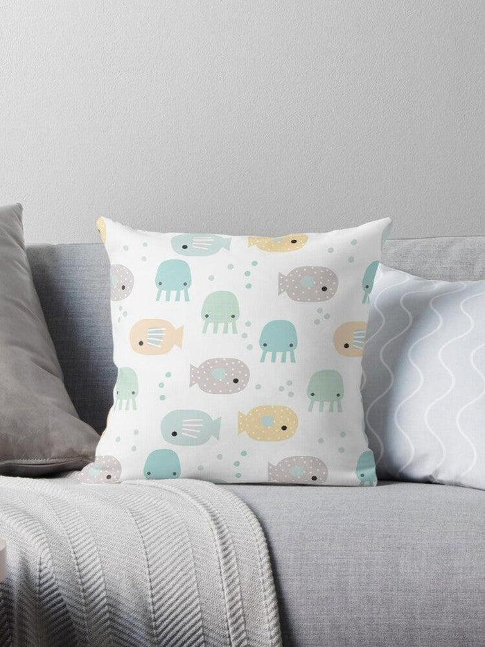 Kids Throw Pillow Nautical Ocean, Kids Bedding, Kids Nursery Decor and Accessories, Made in the USA | Pippa + June