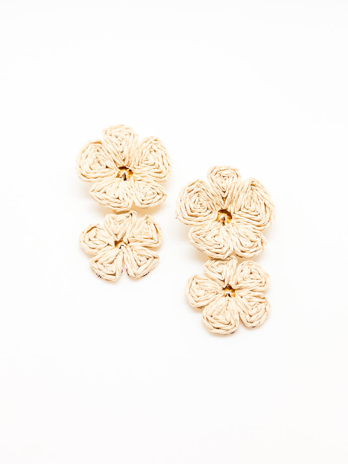 Floral dangly earrings