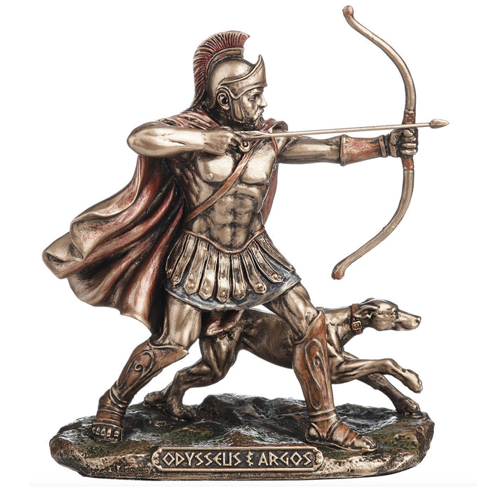 Odysseus With Argos By His Side Small Statue