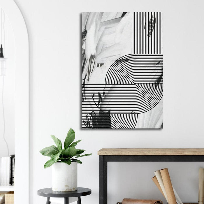 Abstract Wall Art Black White, Modern Canvas Art Prints, Abstract Art, Wall Decor, Modern Wall Prints, Made in the USA | PIPPA + JUNE