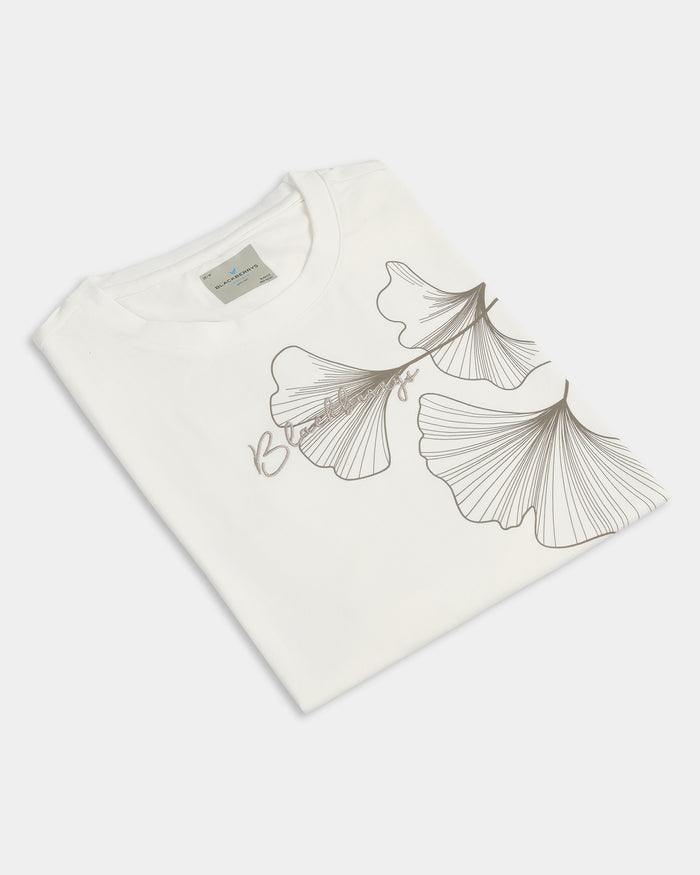 Off White Crew Neck Solid T-Shirt - Roxx