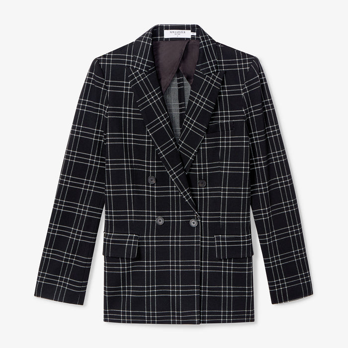 packshot image of the o'hara blazer in black/white