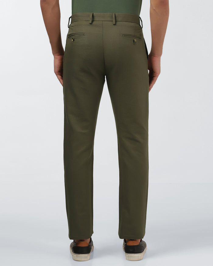 Olive Linen Solid Khakis - Hazel