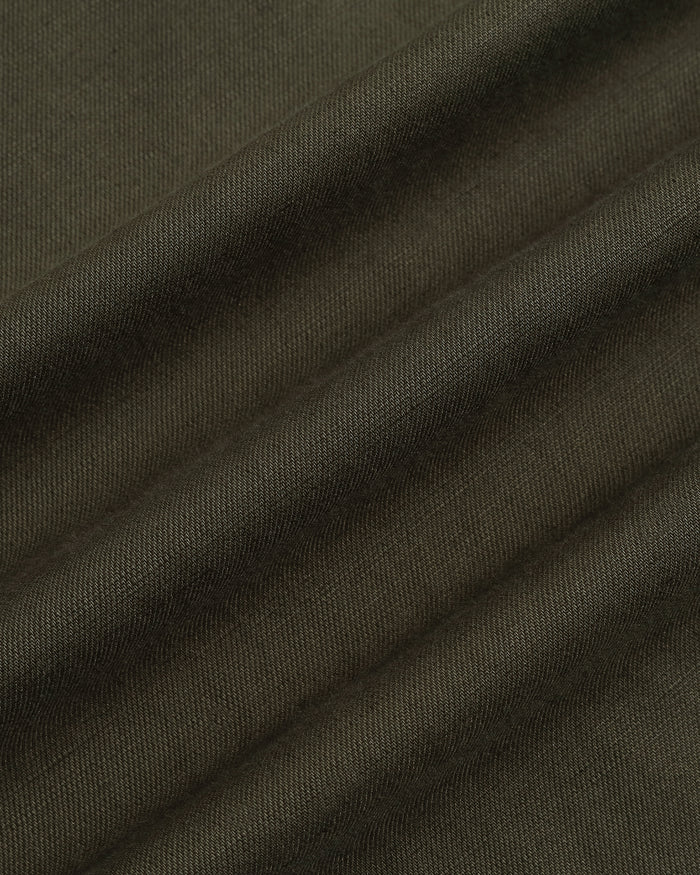 Olive Linen Solid Khakis - Hazel
