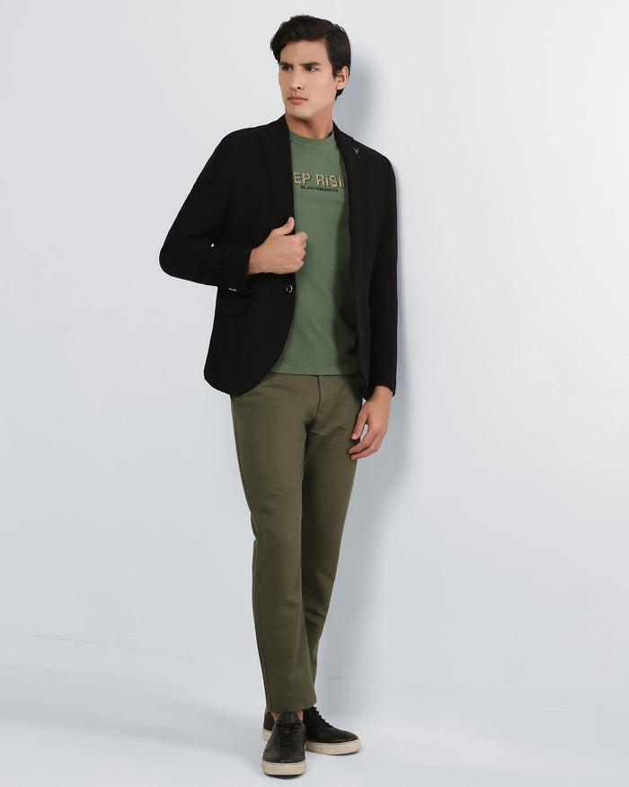 Olive Linen Solid Khakis - Hazel
