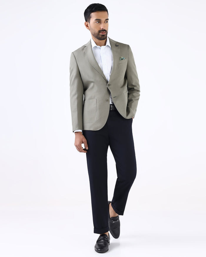 Olive Solid Blazer - Juno