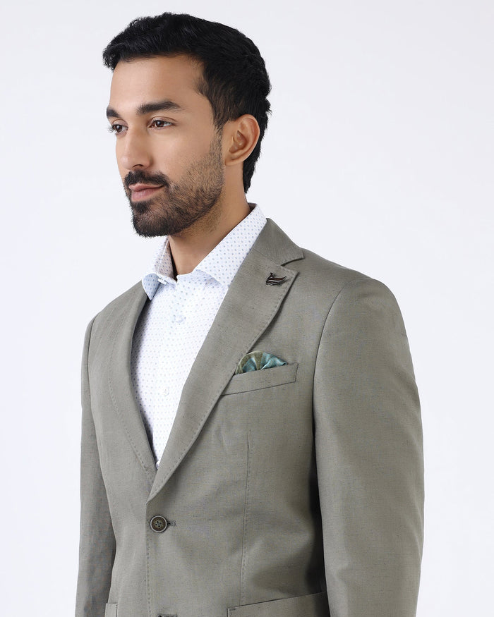 Olive Solid Blazer - Juno