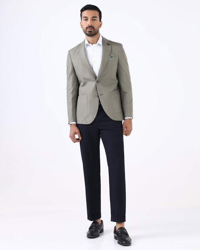 Olive Solid Blazer - Juno