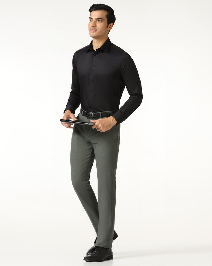 Olive Solid Trouser - Conor