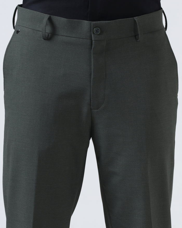 Olive Solid Trouser - Joshua
