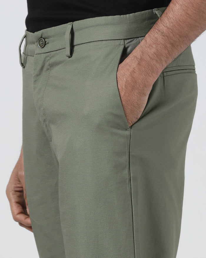 Olive Textured Khakis - Oak