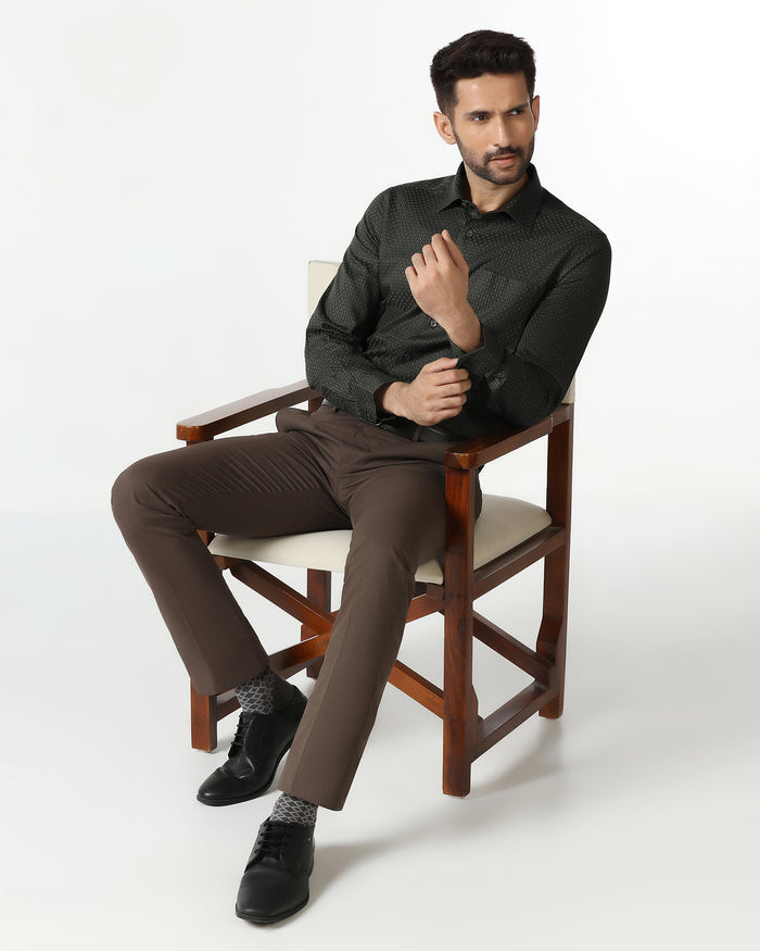 Olive Textured Shirt - Roster