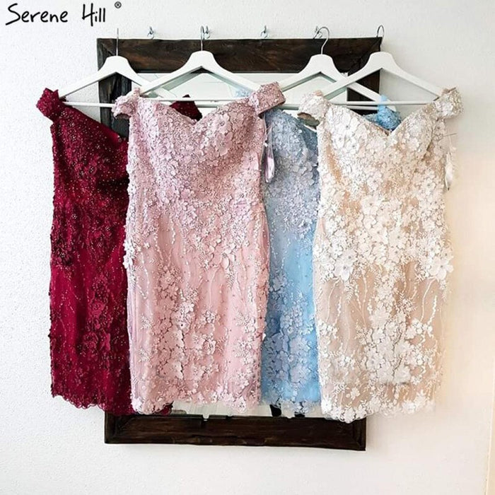 On Sale no return no refundSale Wine Red Handmade Flowers Sexy Cocktail Dresses Sleeveless Above Knee Party Gowns 2025 Serene Hill LA60979 - SERENE HILL