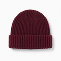 Only Curls Burgundy Chunky Knit Satin-Lined Beanie