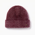 Only Curls Burgundy Stripe Satin-Lined Beanie - Only Curls