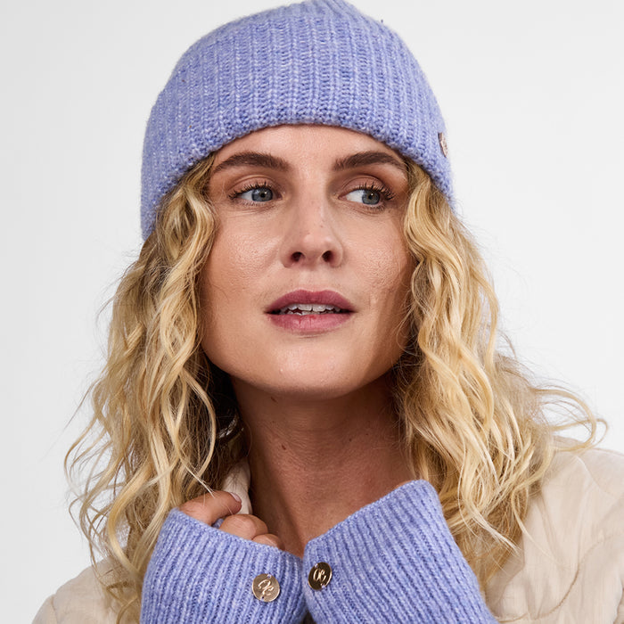 Only Curls Dusty Blue Super Soft Satin-Lined Beanie & Glove Set - Only Curls