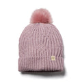 Only Curls Dusty Pink Cable Knit Satin-Lined Beanie - Only Curls