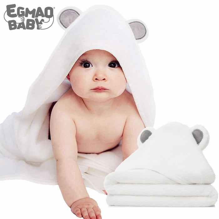 Organic Bamboo Hooded Baby Towel – Ultra Soft and Super Absorbent Baby Bath Towels - foxberryparkproducts