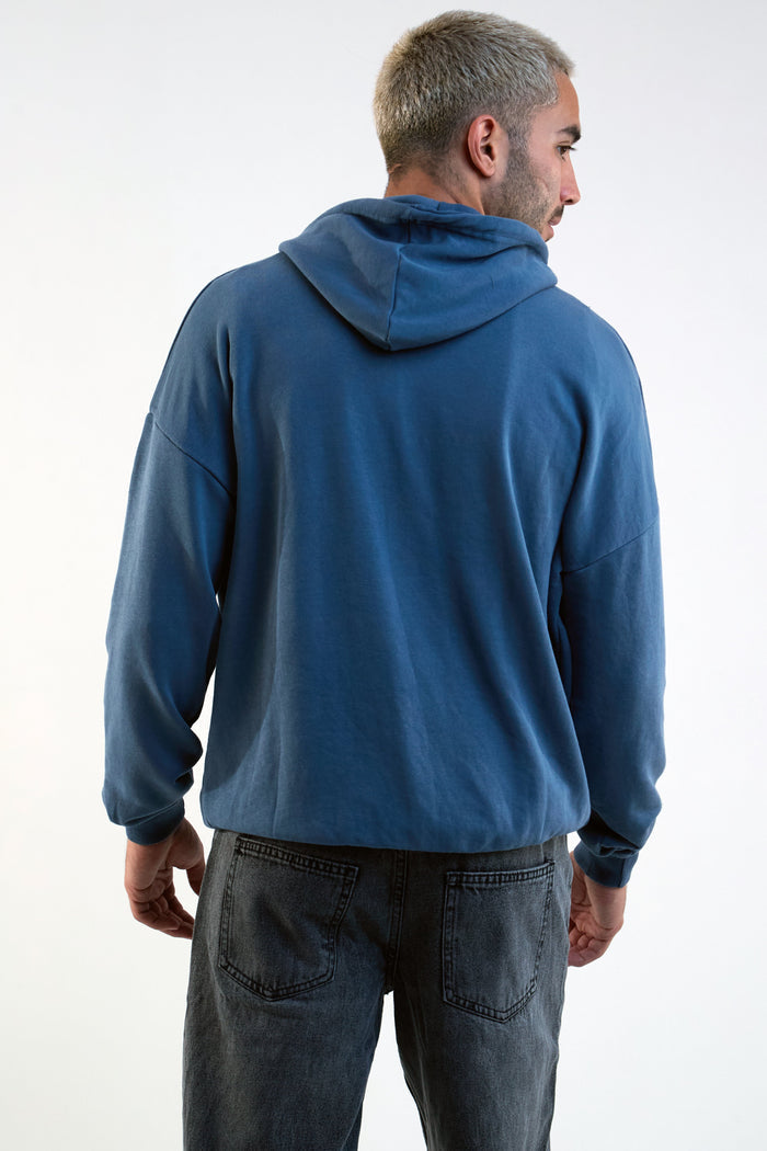 Orion Oversized Acid Wash Hoodie - Blue