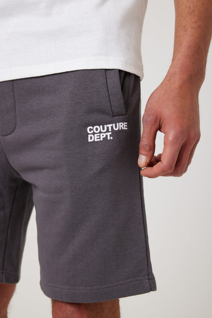 Osborne Shorts, Hoodie & T-Shirt Set - Pewter/White