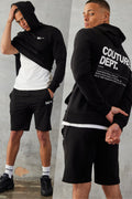 Osborne Shorts, Hoodies & T-Shirt Set - Black/White