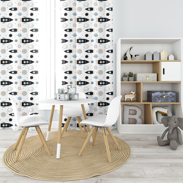 Boys Blackout Curtain Panels Outer Space Rockets Planets, Boys Bedroom Window Curtains, Boys Window Panels, Boys Window Coverings, Boys Bedroom Curtains, Boys Nursery Curtains, Made in the USA | Pippa + June