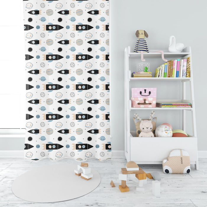 Boys Blackout Curtain Panels Outer Space Rockets Planets, Boys Bedroom Window Curtains, Boys Window Panels, Boys Window Coverings, Boys Bedroom Curtains, Boys Nursery Curtains, Made in the USA | Pippa + June