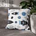 Boys Throw Pillow Outer Space Rocket, Boys Accent Pillows and Cushions, Boys Bedding | Pippa + June