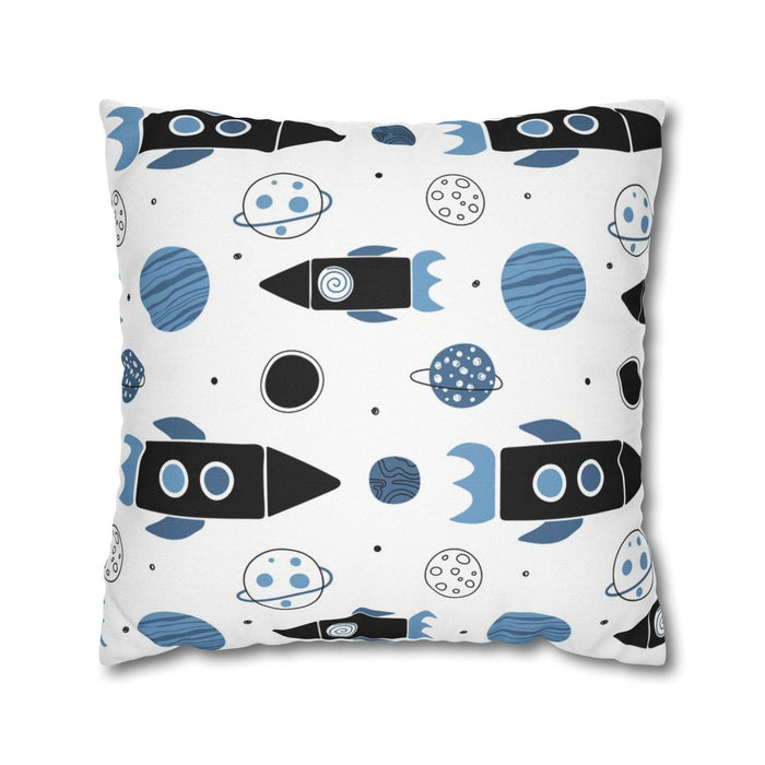 Boys Throw Pillow Outer Space Rocket, Boys Accent Pillows and Cushions, Boys Bedding | Pippa + June