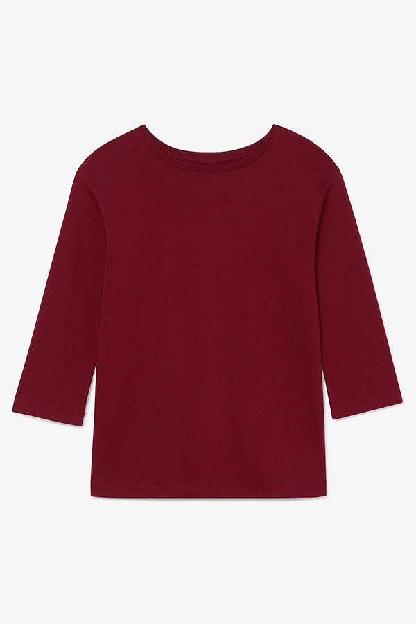 Packshot image of the owen tshirt in maroon | Exclude | Still | Grid Hover
