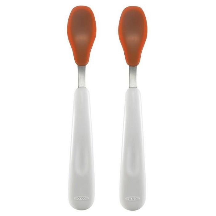 OXO Baby Feeding Spoon Orange, OXO Baby Toddler Cutlery Canada |  Pippa + June