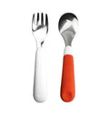 OXO Fork and Spoon Set Orange, Toddler Cutlery Set | Pippa + June
