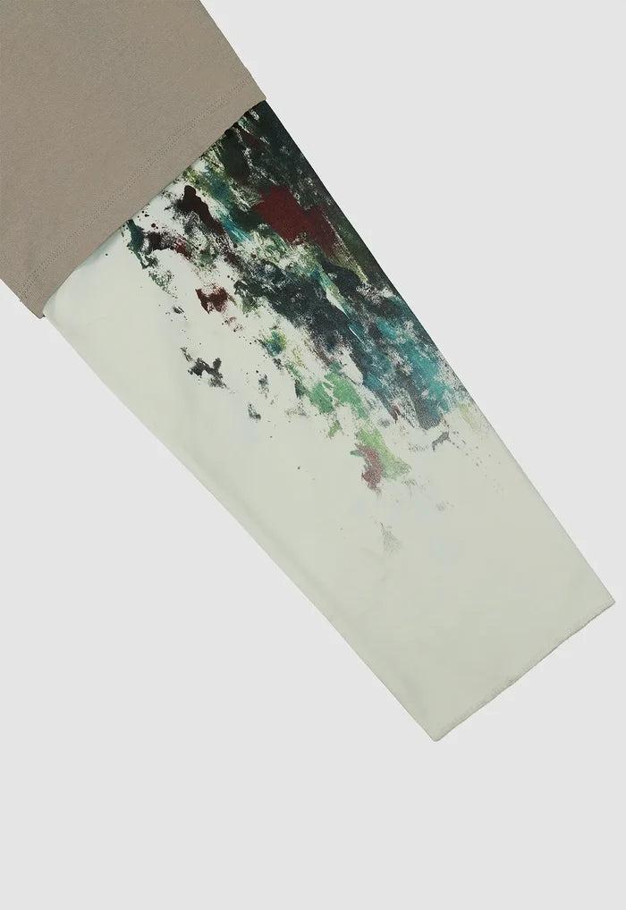 Paint Splatter Long Sleeve Oversized Tee